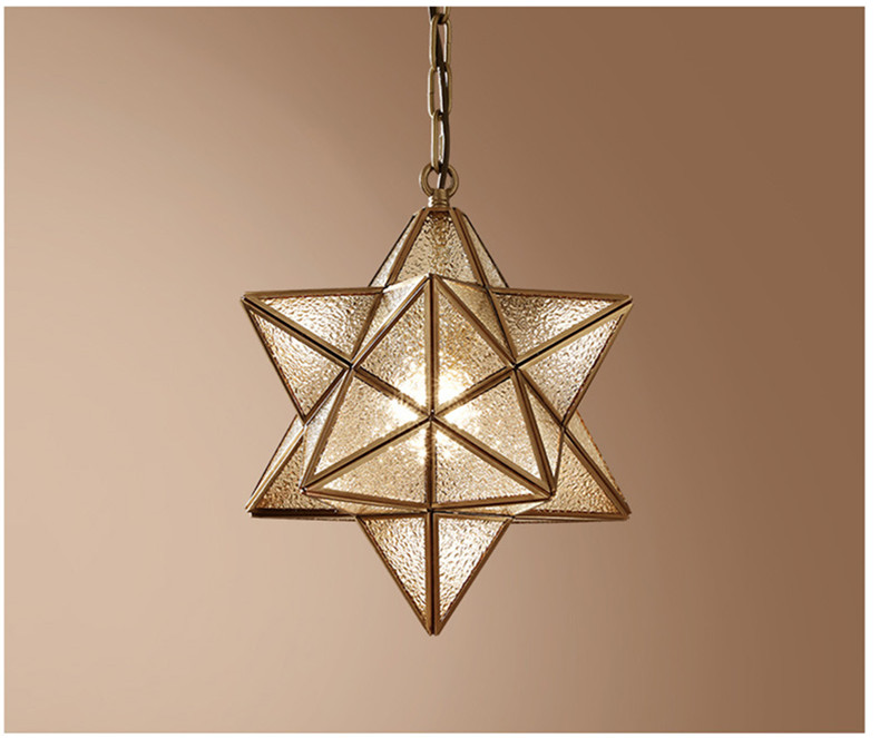 Nordic Led Pendant Lights Art Glass Start Geometric Pendant Lamp(WH-GP-170)