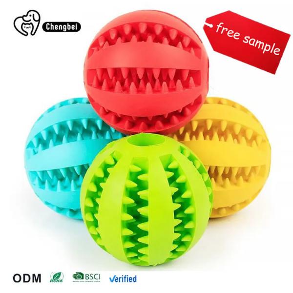 Picture 7cm Durable Soft Rubber Non Toxic Bite Resistant Dog Chew Toy Balls for