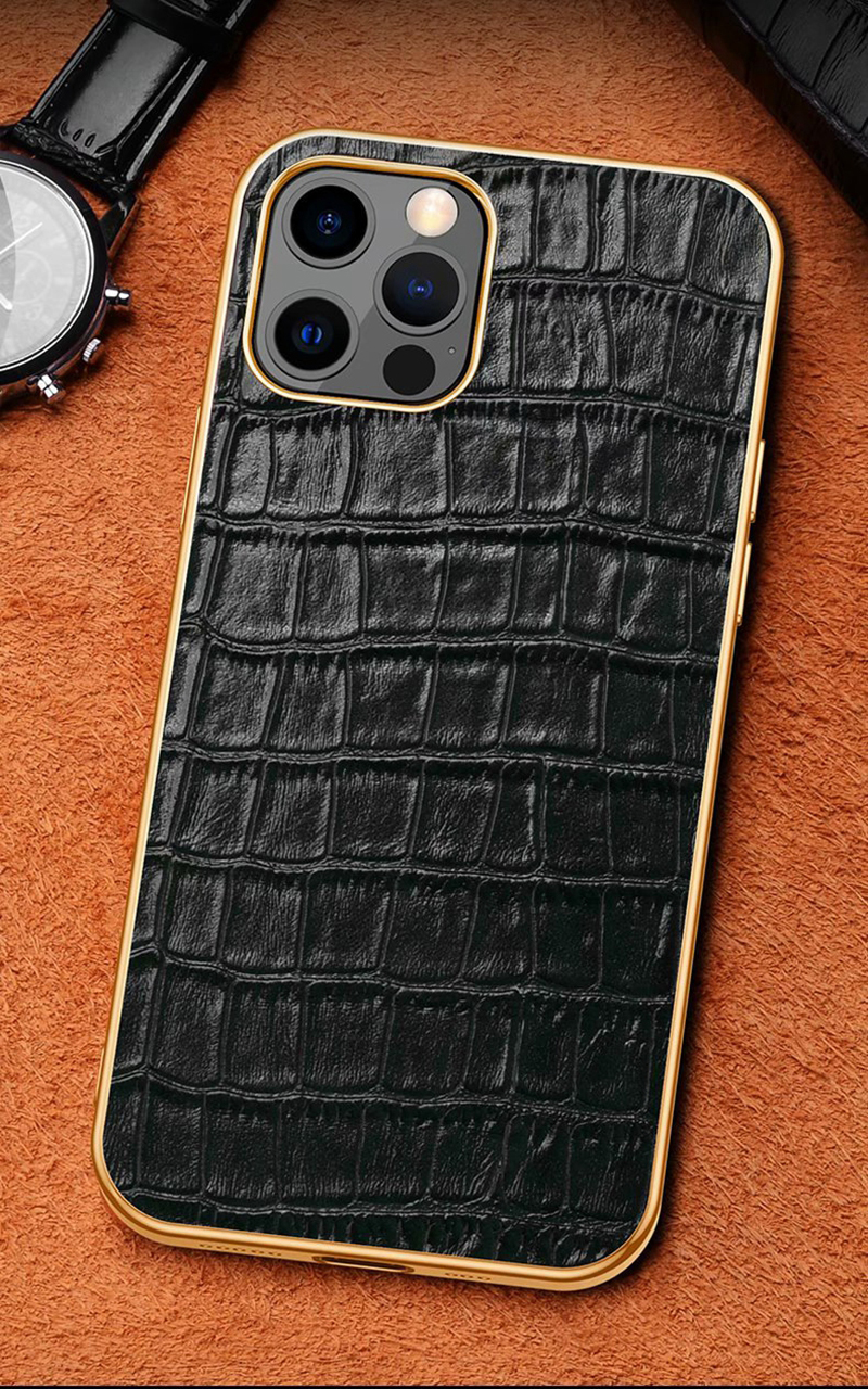 Shockproof Luxury Crocodile Skin Pattern Leather Phone Case for iPhone 12 13 14 Pro Max