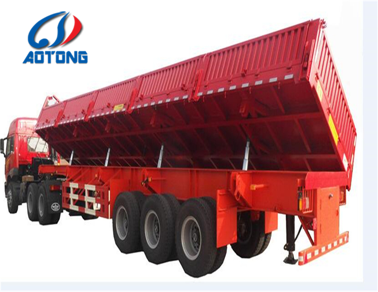 Low Bed Deck Dimension of 12000X2500X1500mm Dump Semi Trailer for Australia Market