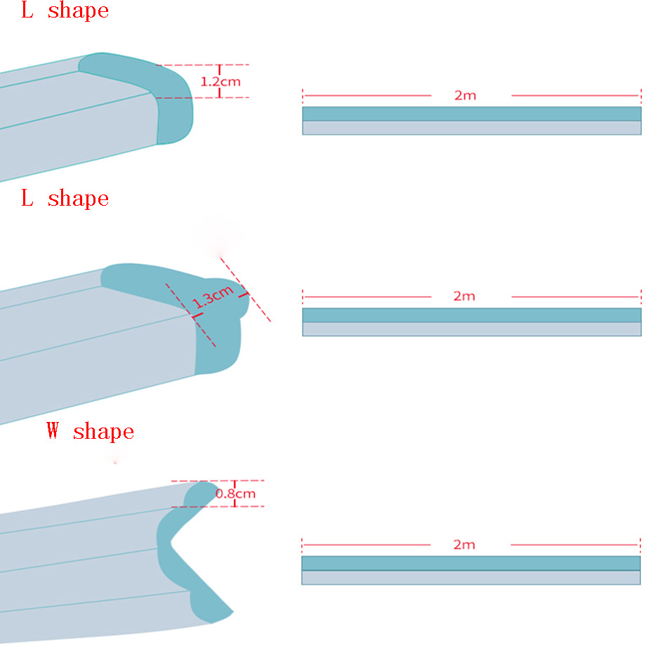 Furniture Corner Guards Durable Soft NBR Foam Rubber Edge Protective Corner Protector