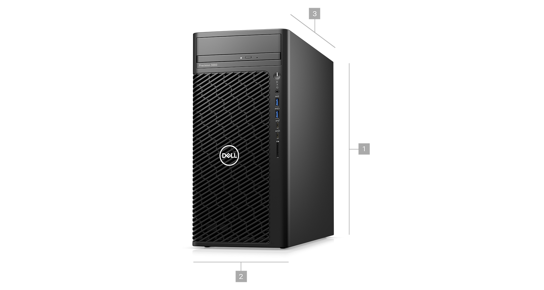 Dell Precision T3660 Workstation PC with 500W Built-in Power Supply and Compact Size