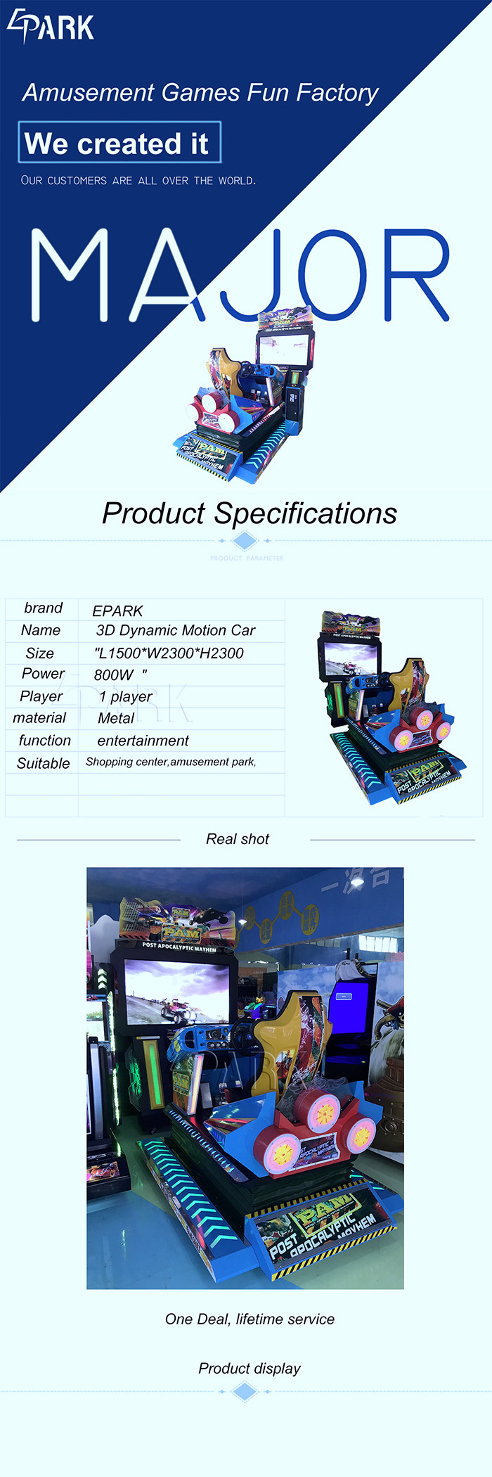 Interactive Rocking Seat Arcade Racing Game Machine With 55 Inch Screen