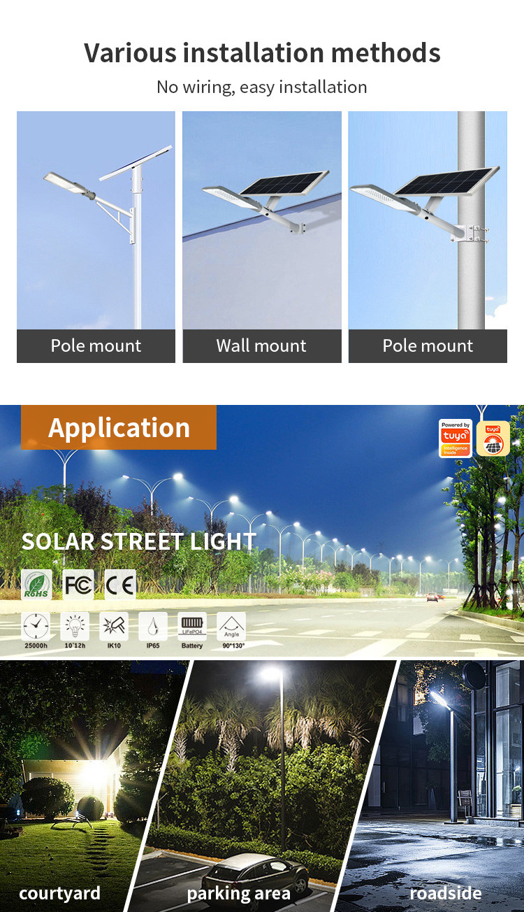 16000 Lumen Smart LED Solar Power Street Light SMD 90 Watt 200 Watt 500 Watt