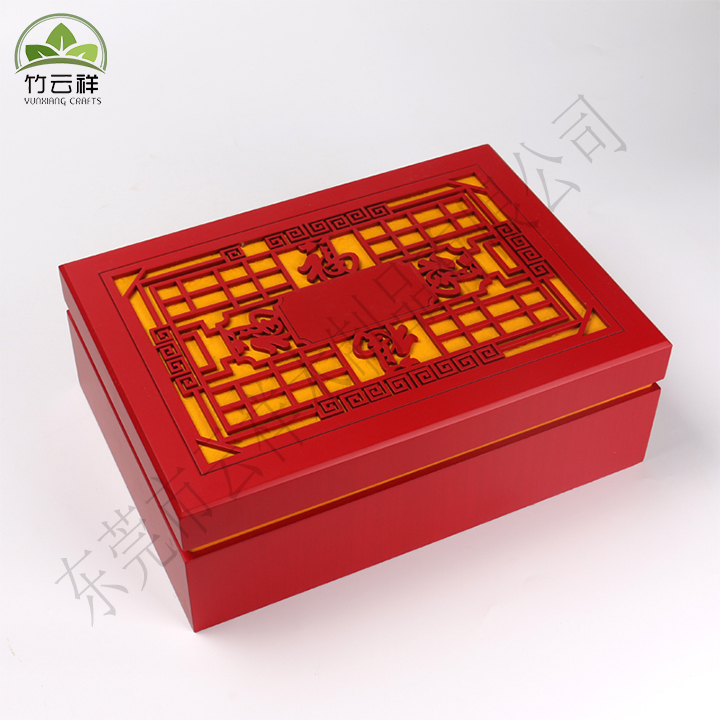 High quality advanced custom exquisite Chinese style wooden gift box storage decoration set