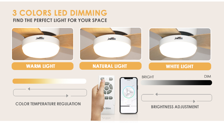 Upgrade Your Home with 42 Inch Ceiling Fan LED Light 5 Speed Choice High CRI Ra 100