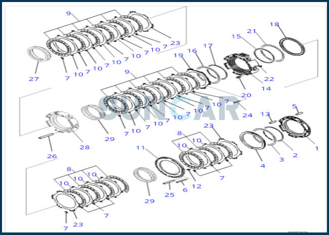 195-15-29220 1951-29220 Gearbox Seal Ring For Bulldozer D575A KOMATSU