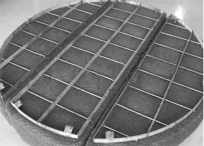 Thickness 130MM Metal Demister Pad Top Loading High Filtration Efficiency