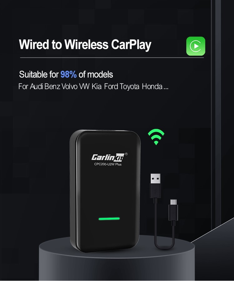 Auto Connection 3.0 Wired Carplay To Wirelss Carplay Adapter Converter U2W Plus For A1 A3 B9 A4 A5 A6 A7 A8 Q2 Q3