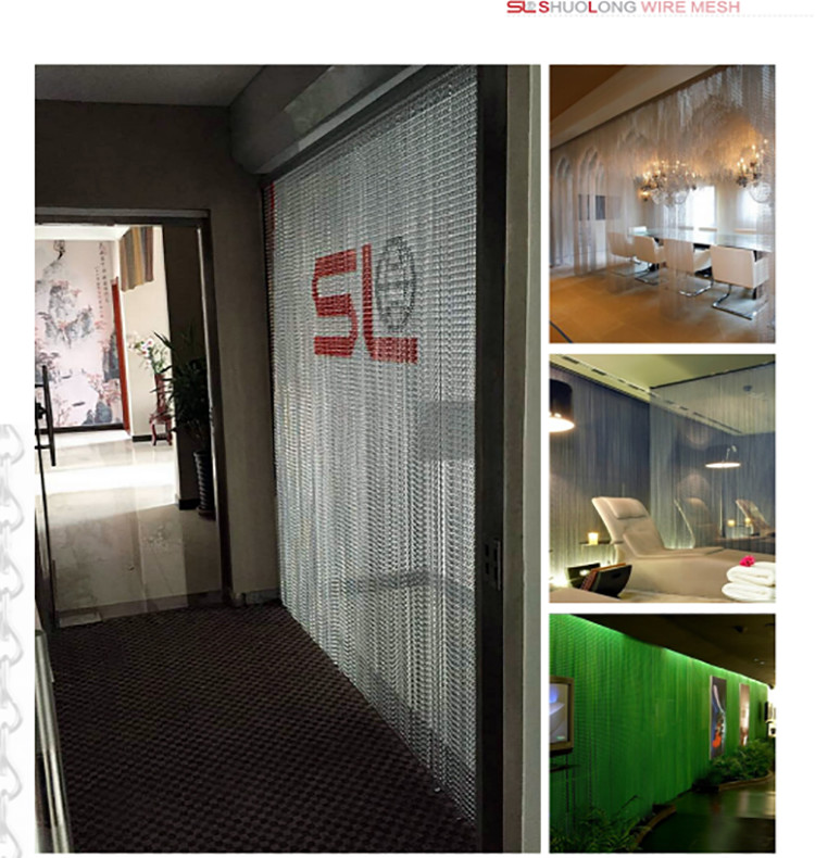 High Durability Aluminium Chain Fly Screen With Good Ventilation