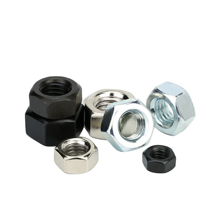Din934 Metric Ss304 Hex Nuts M3 M4 M6 M8 M10 M12 Galvanized Black White Blue
