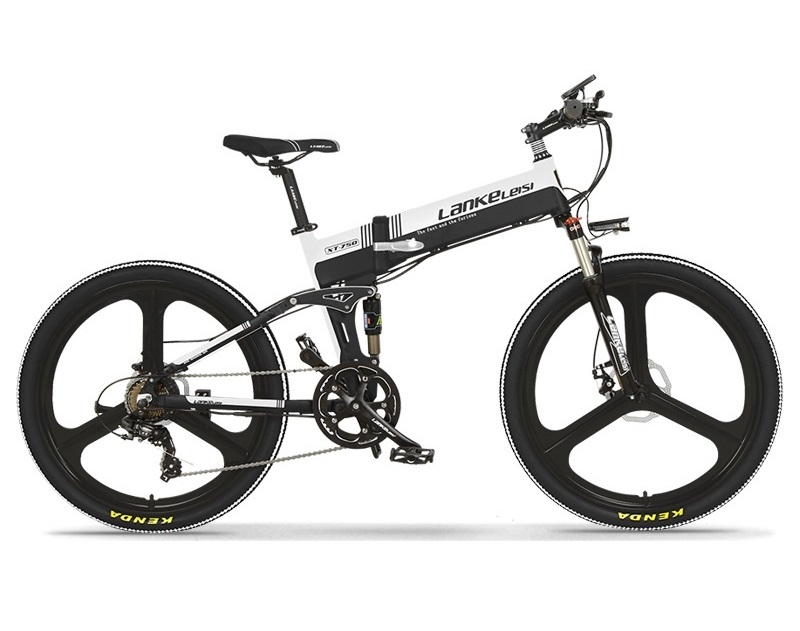26 Inch Lankeleisi Folding Electric Mountain Bike With 400W 10AH L G Battery