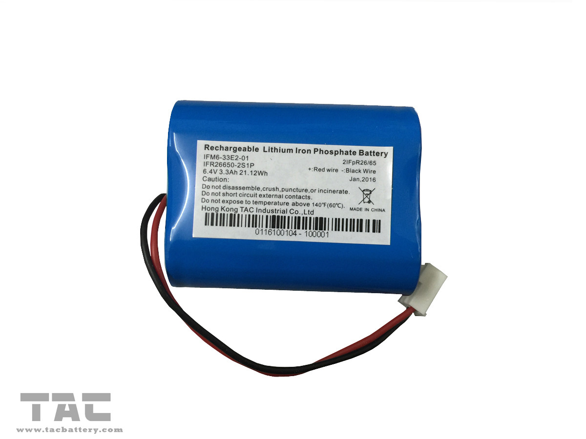 32650 3.2V LiFePO4 Battery Battery Pack 6.4V 5AH With BMS For Solar Power