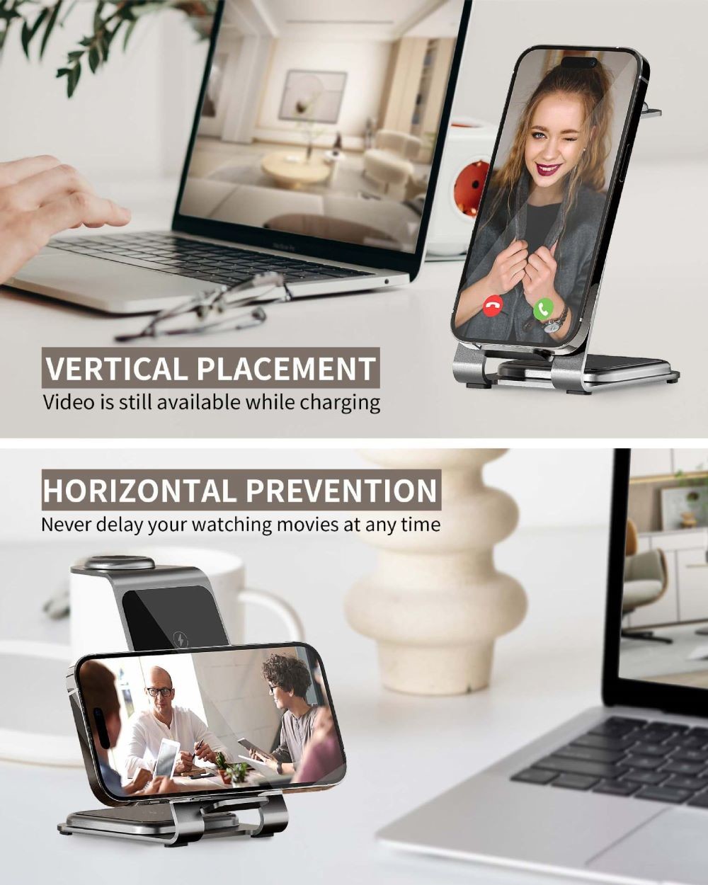 15W Wireless Charging Metal Charger for Qi Standard Devices Custom Logo Supported