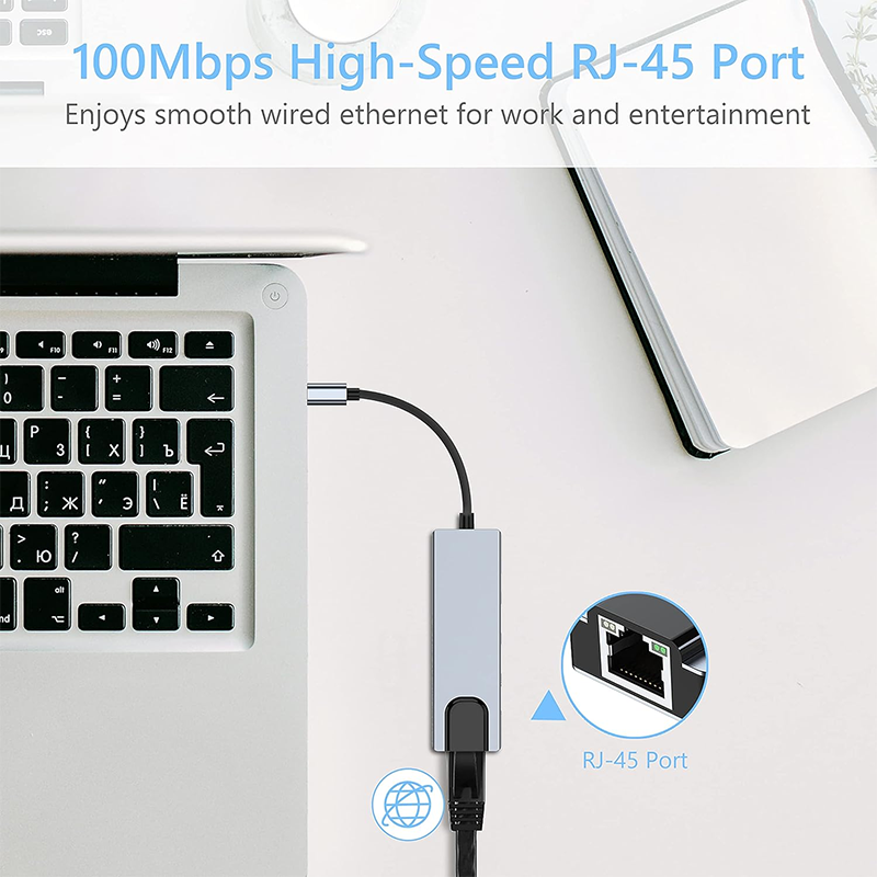 Gray USB C PD Docking Station for Laptop Function Charging Data Transfer Video Output