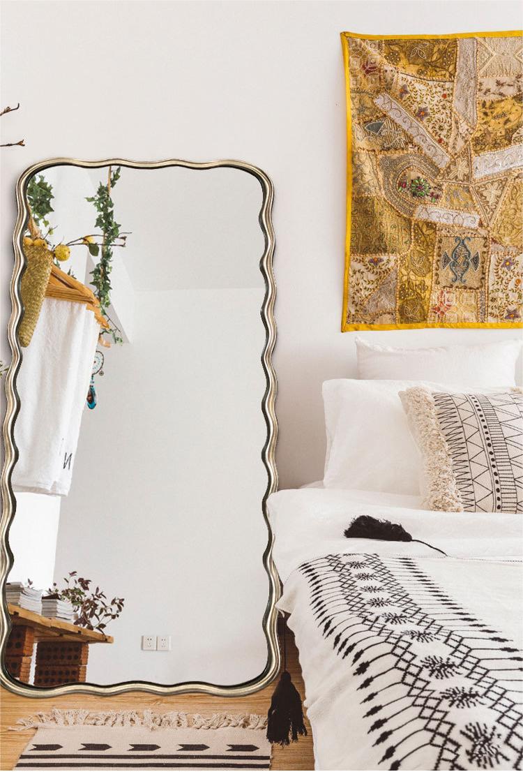 Customized Floor Length Oversized Floor Mirror Wooden Frame 71x32