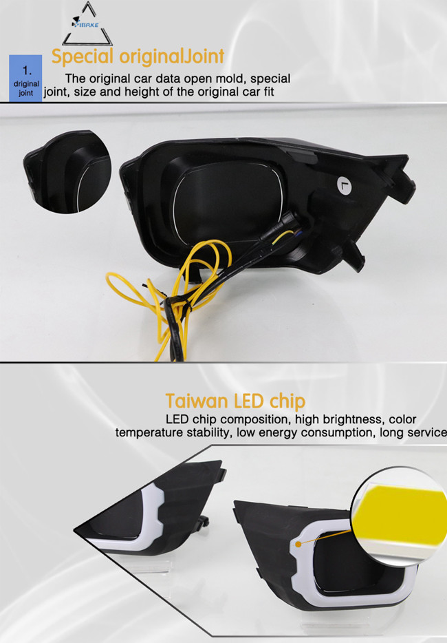 LED DRL Daylight Driving Lights For Ford Ranger 2019 2020 High Luminance