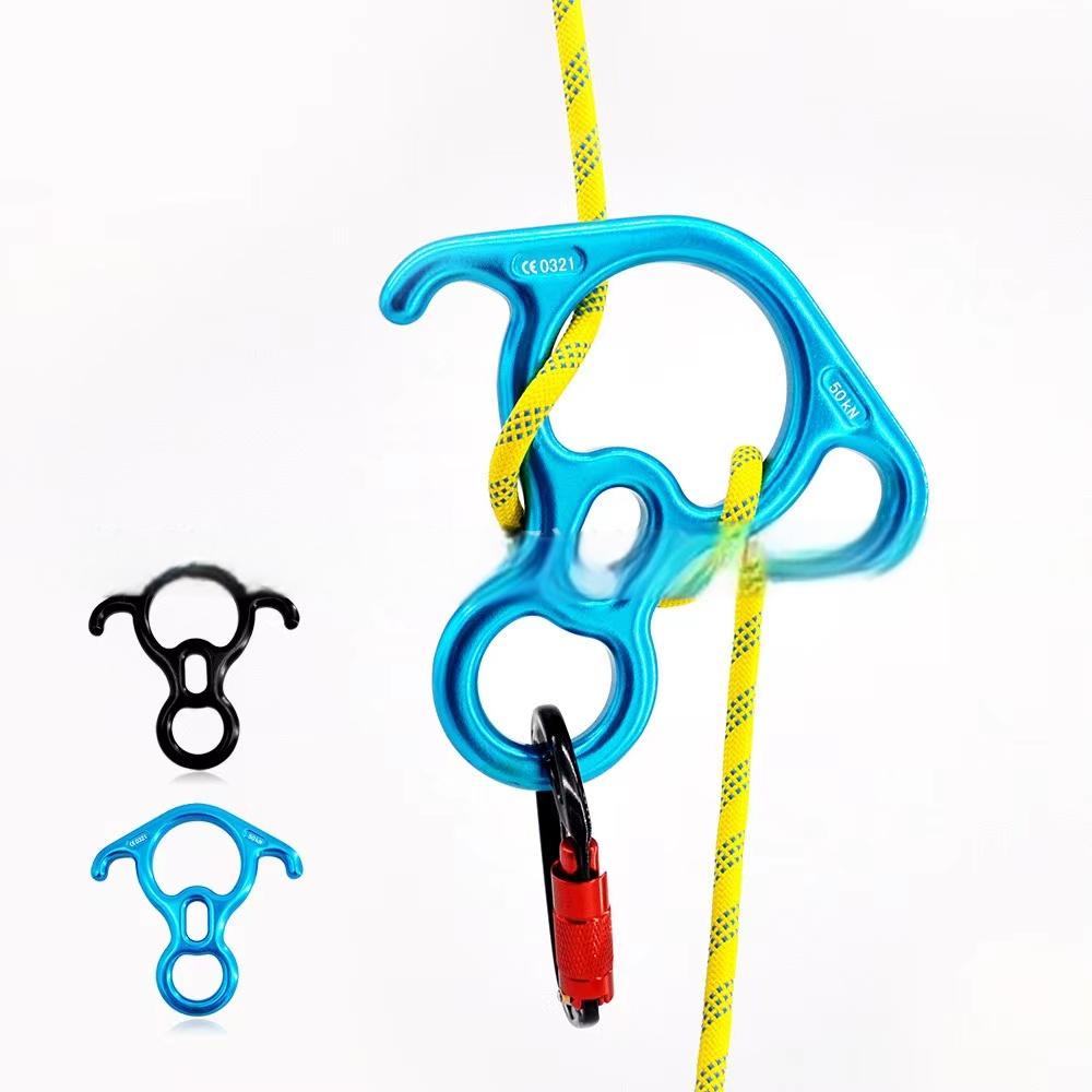 Outdoor Hardware Climbing Descender Figure Eight Ring for Rapid Descent Protection