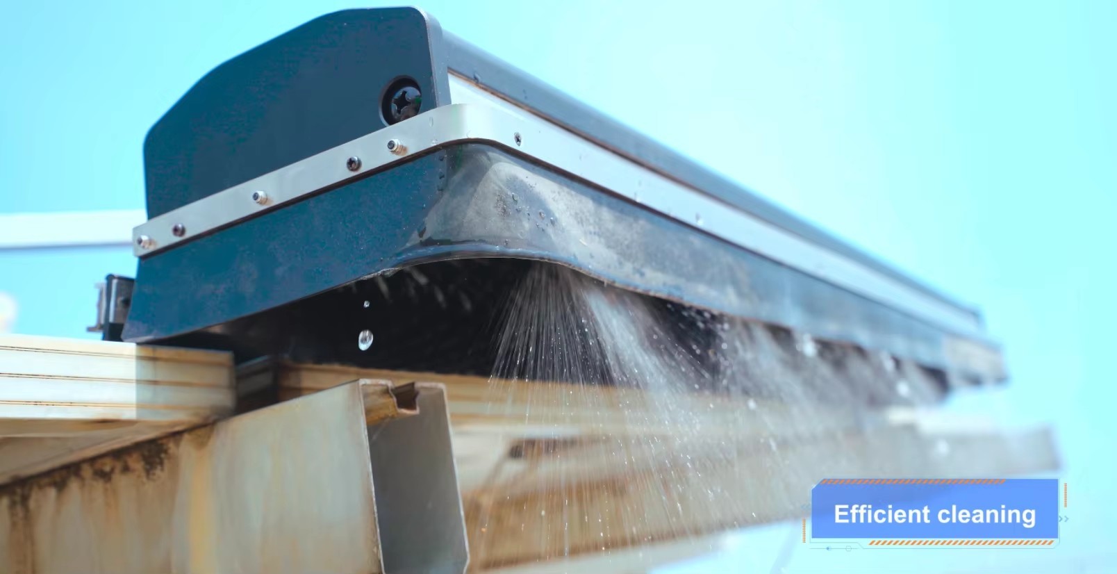 Anti-fall Logo Customized Machine For Solar Power Panel Cleaning Brush Robot Automatic