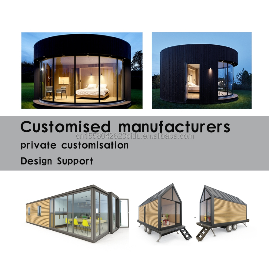 20ft or 40ft Fully Equipped Container House on Wheels with Modern Design and Sandwich Panel Material
