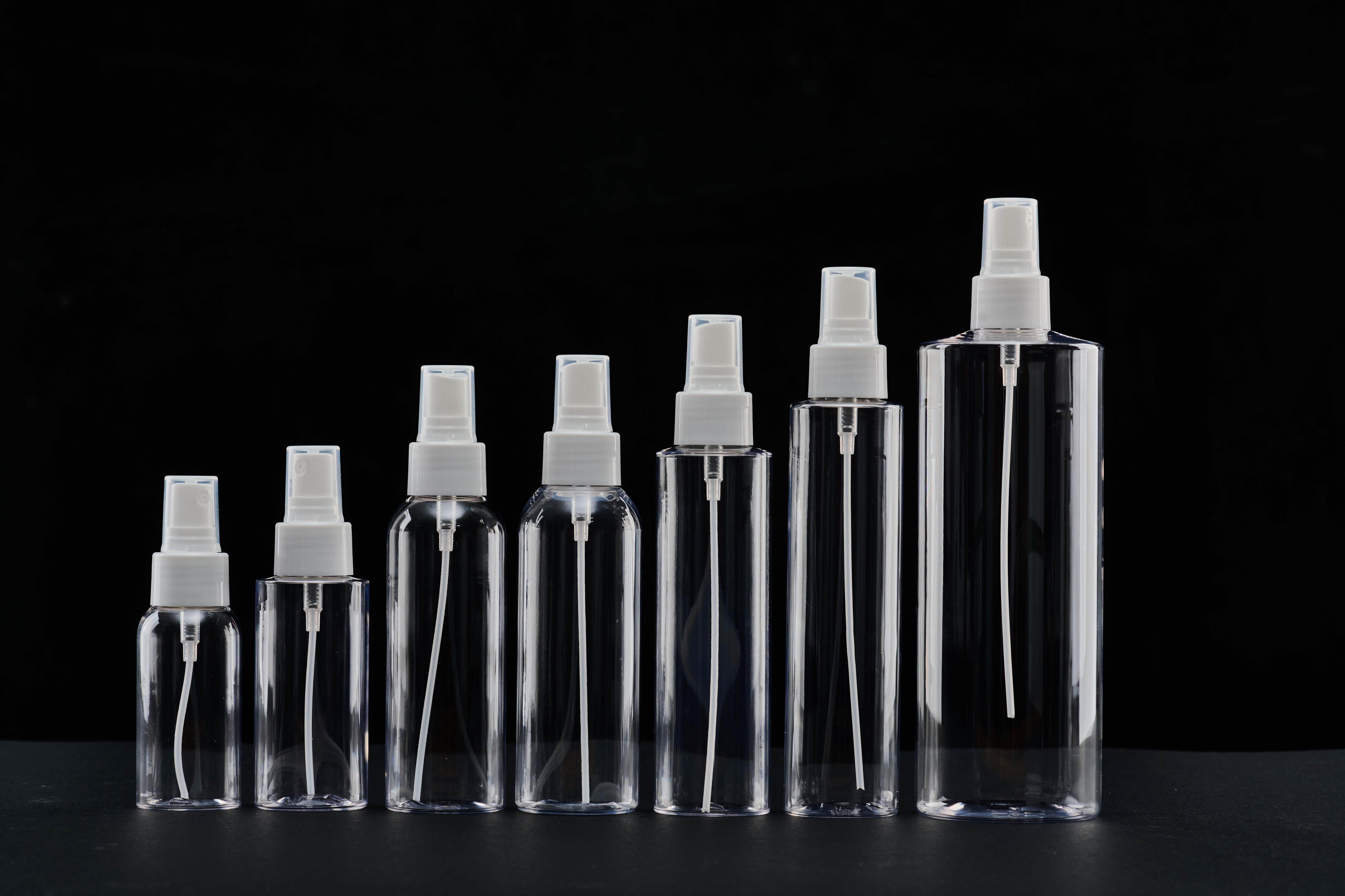 Square 300ml Plastic Cosmetic Bottles With Sprayer Cleansing Water Toner