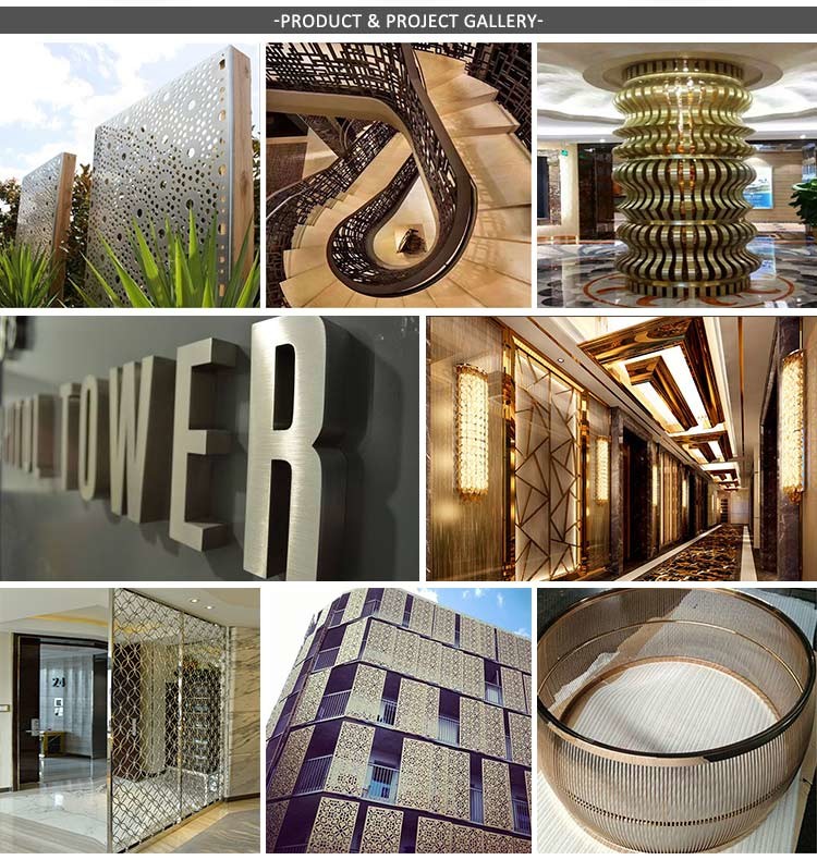 stainless steel construction projects for house decoration metal work factory