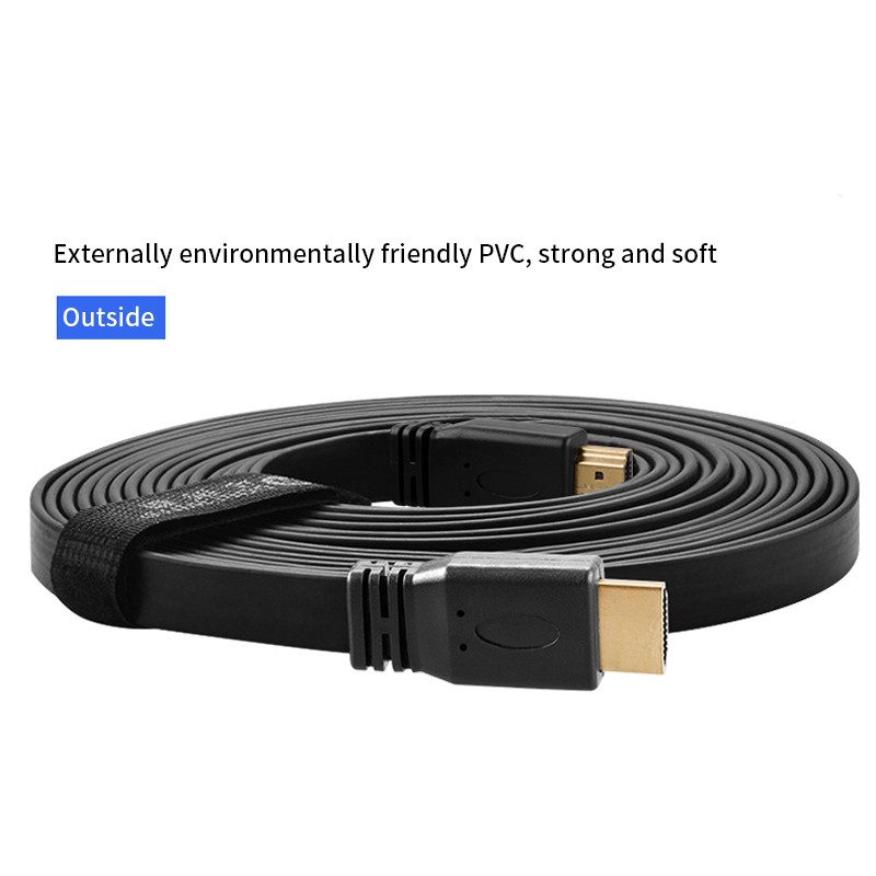 HDTV cable flat cable 2.0 with chip 1.4V 1080P 18.0Gbs 60M/70M/80M/90M/100M hdtv cable