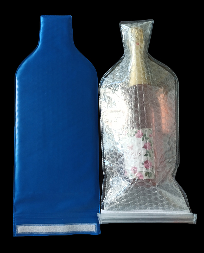 Bulk plastic pvc bubble beer chiller cooler skin bags liquor bottle protector bags