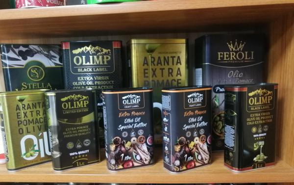 Custom Branded Cooking Oil Tin Rectangle1 Liter 2l 3l Olive Oil Tin Cans Print