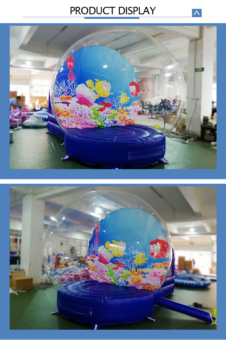 Custom Inflatable Snow Globe Photo Booth / Blow Up Christmas Globe