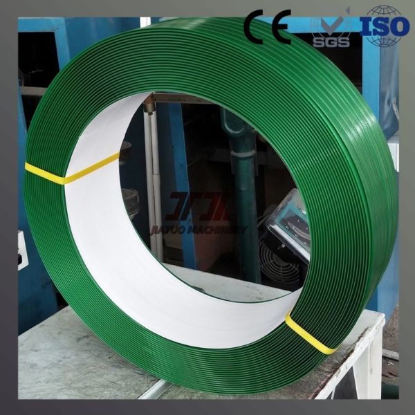Quality Green Strap Recycled Making Machine PET Packing Belt Strap Production Line With PLC Control System And Strong Tension for sale
