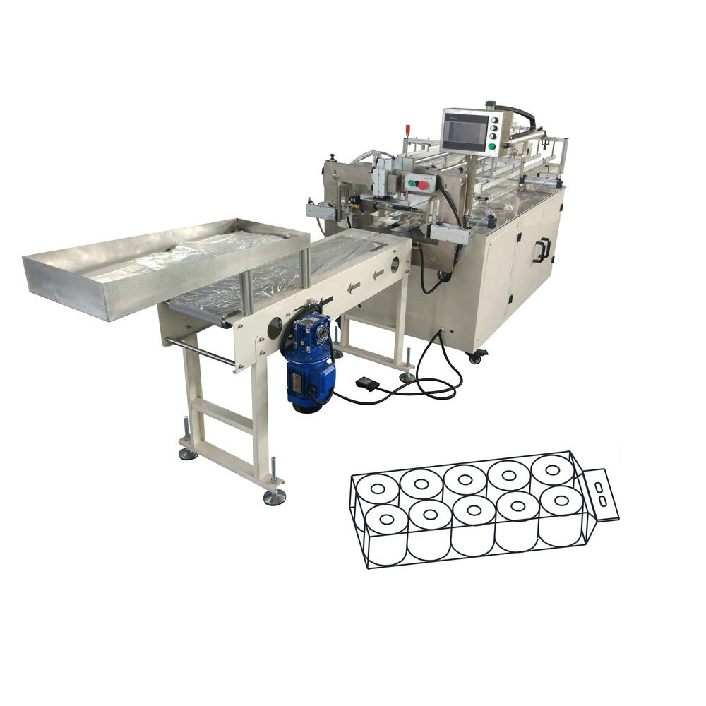 Semi Automatic Toilet Paper Wrapping Machine Multi Rolls 5-8bags/Min