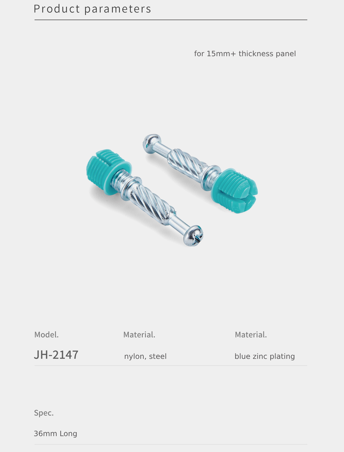 Minifix Spreading Bolts