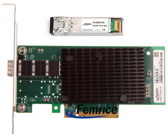 10Gbps Single Port Gigabit Ethernet PCIe x8 Server NICs Intel 82599 Chipset Server Card With 10G Single-mode Module