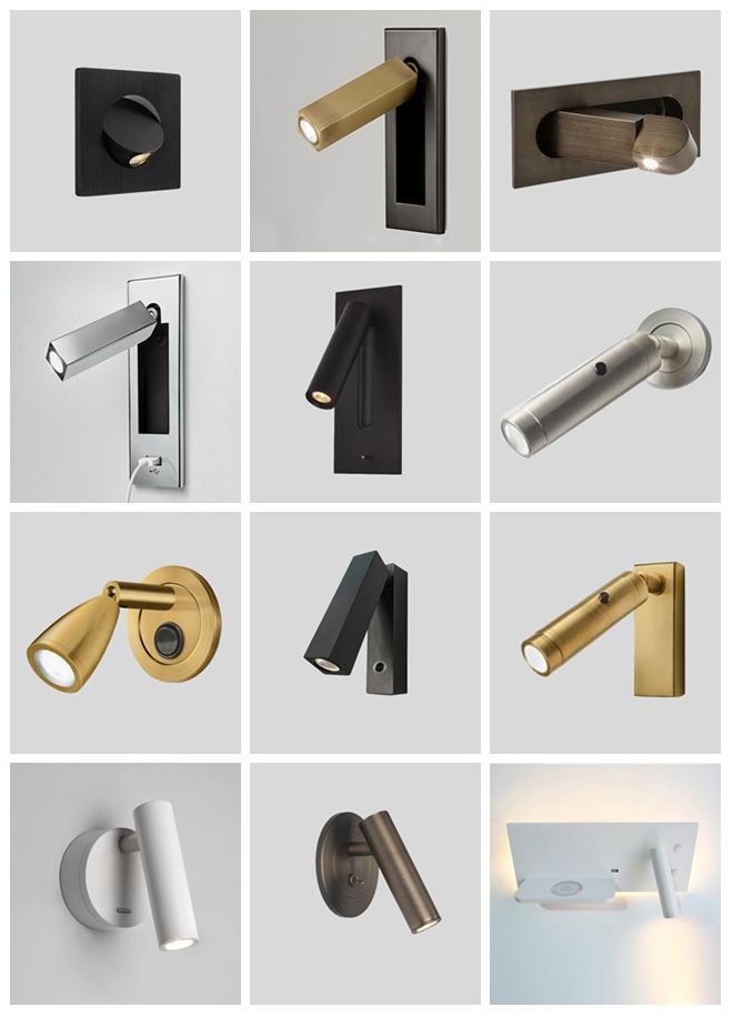 Modern bed wall light IP20 hotel bedside wall lamp 3W led wall bed light headboard wall light