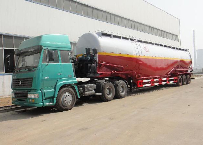 Normal Suspension Semi Trailer Truck With Carbon Steel / Mn Steel Material