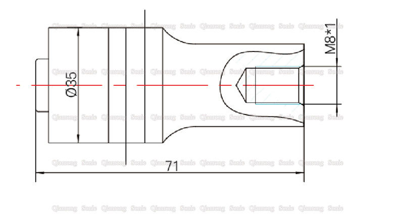 35Khz High Frequency Ultrasonic Transducer 500W With 2PCS Ceramics 35mm PZT8