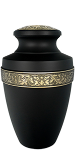 Serenity Black  Adult Urn For Human Ashes