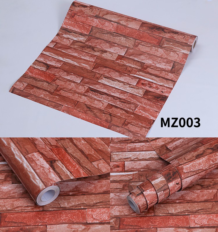 3D Slate Stone Brick Effect Wallpaper PVC 3D Brick Wallpaper For Walls