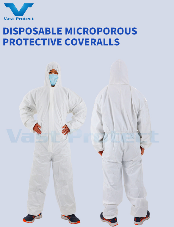 Professional PPE Safety Tyvvk Chemical Disposable Coverall Suits