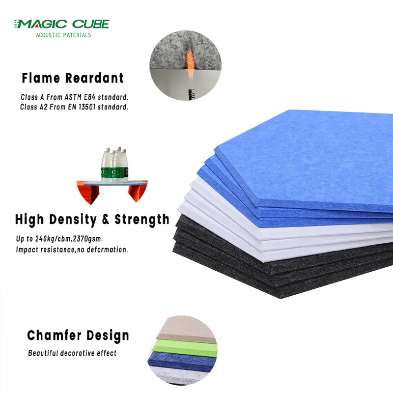 9mm Dustproof PET Polyester Acoustic Panels Customized For Home