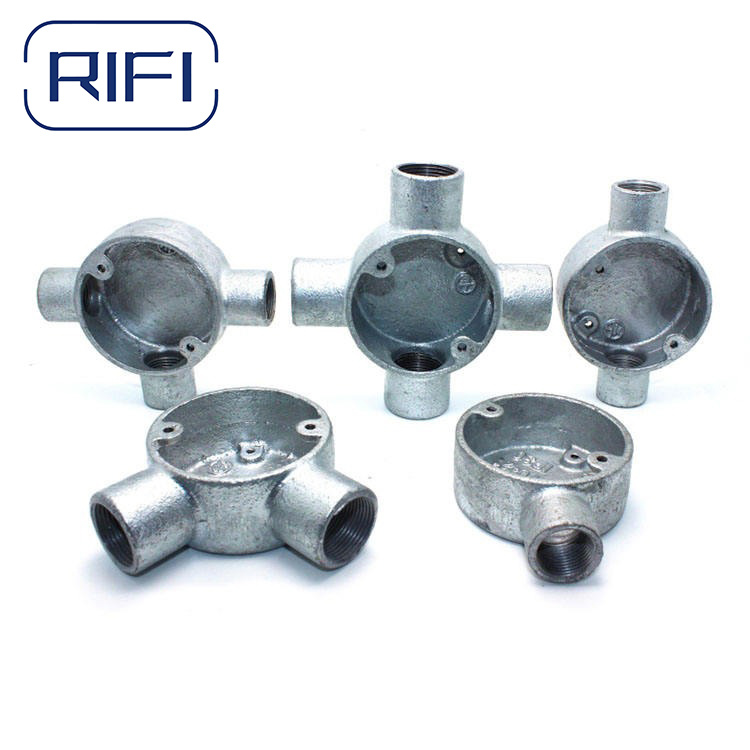 4 Way 20mm 25mm Gi Malleable Iron Junction Box Electrical Metal Enclosure Box
