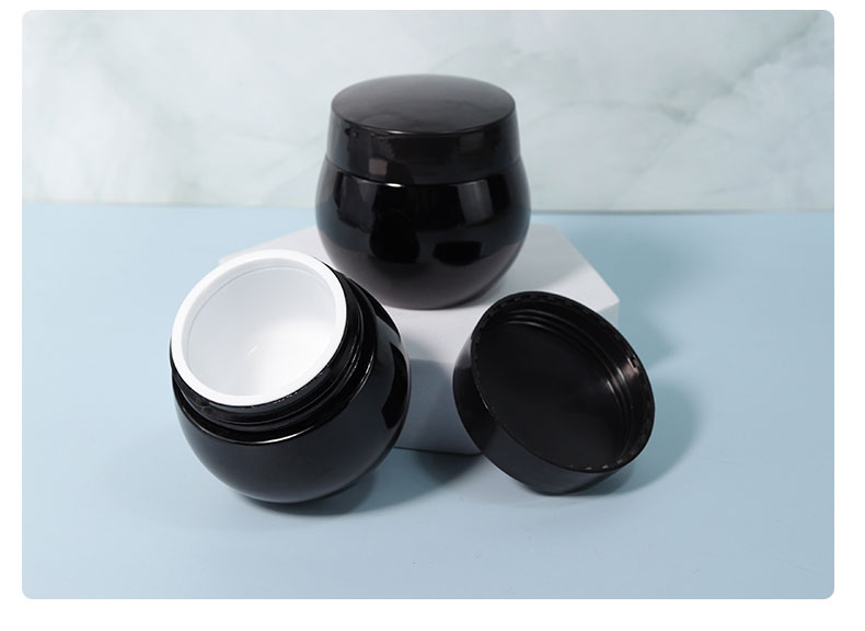 30g/50g Plastic Cap Empty Frosted Black Body Scrub Butter Face Cream Plastic Cosmetic Plastic Plastic Plastic Containers