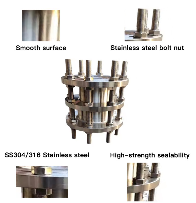 High Strength 2507 Duplex Steel Dismantling Joint Double Flange Transmission Compensator