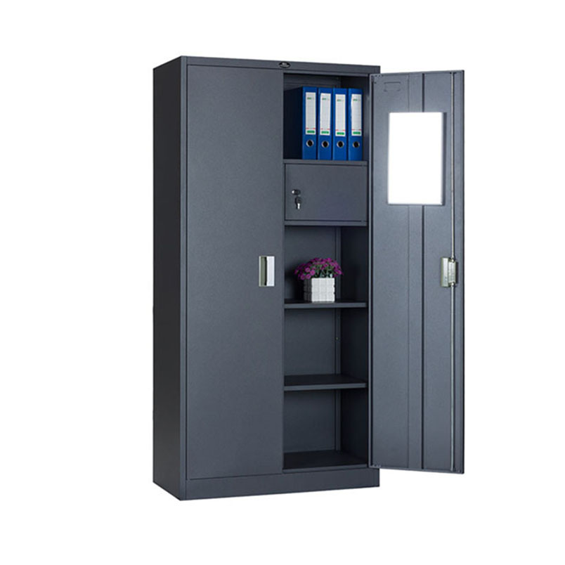 New Design Steel Office Furniture Vertical 2 Door Steel Wardrobe