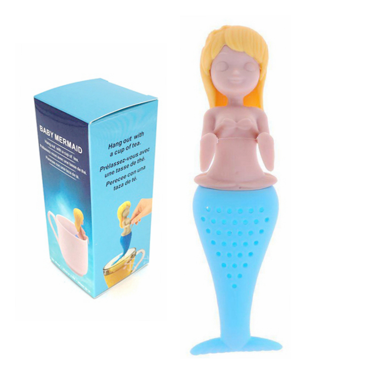 Unique Silicone Hanging Tea Leaf Bags Apusa Making Device Amusing Mermaid Tea Strainer Infuser