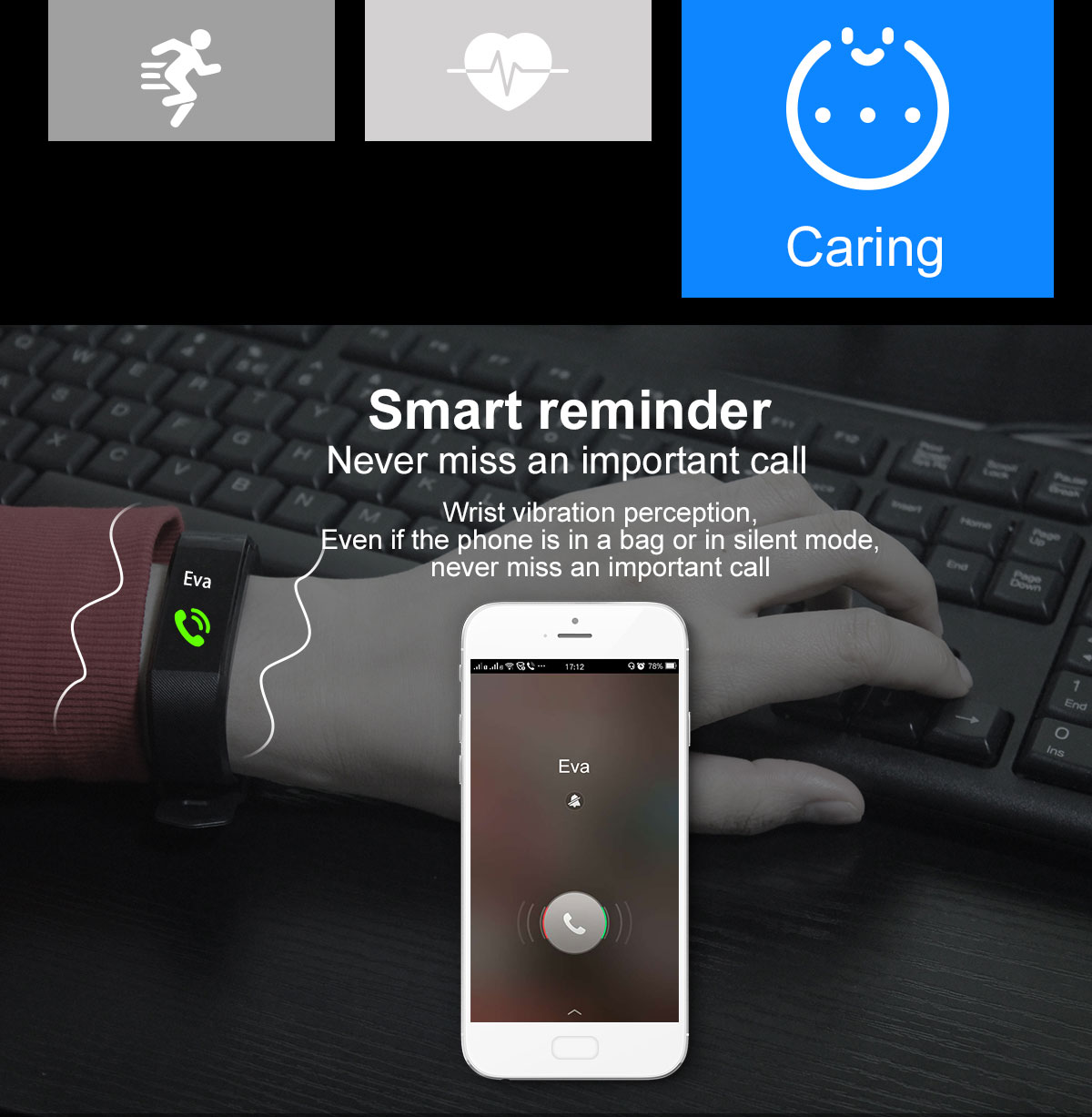 NFC BLE 115 Plus Smartwatch Blood Pressure Wristwatch Bracelet Electronics