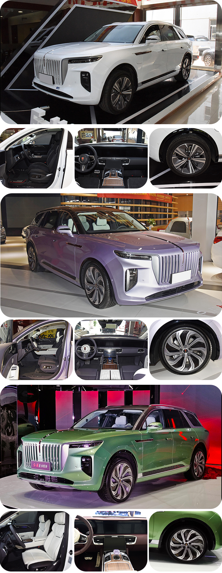 2024 Seven Seats Energy Electric Vehicle Hong Qi E-Hs9 Flagship Enjoyment Version Battery Type Ternary Lithium Battery
