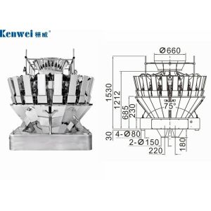  Touch Screen Control 120P/M 20 Head Kenwei Multihead Weigher Manufactures