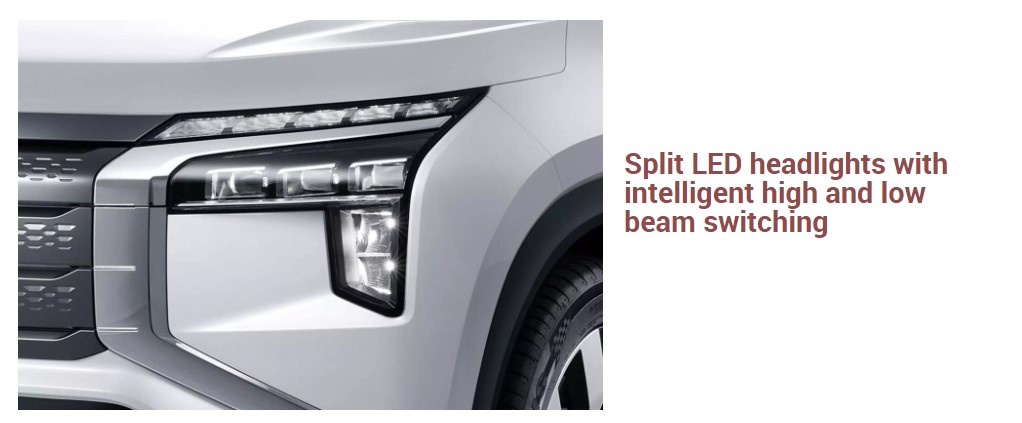 520km Range Mitsubishi AIRTREK Chinese Electric Car 4 Four Wheel Car Vehicle Length x width x height mm 4630*1920*1728